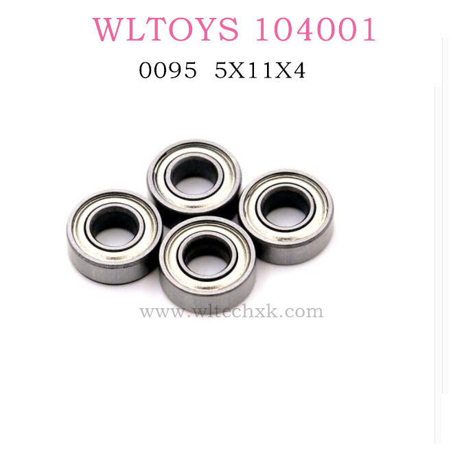 WLTOYS 104001 RC Car Original parts 0095 Rolling Bearing 5X11X4