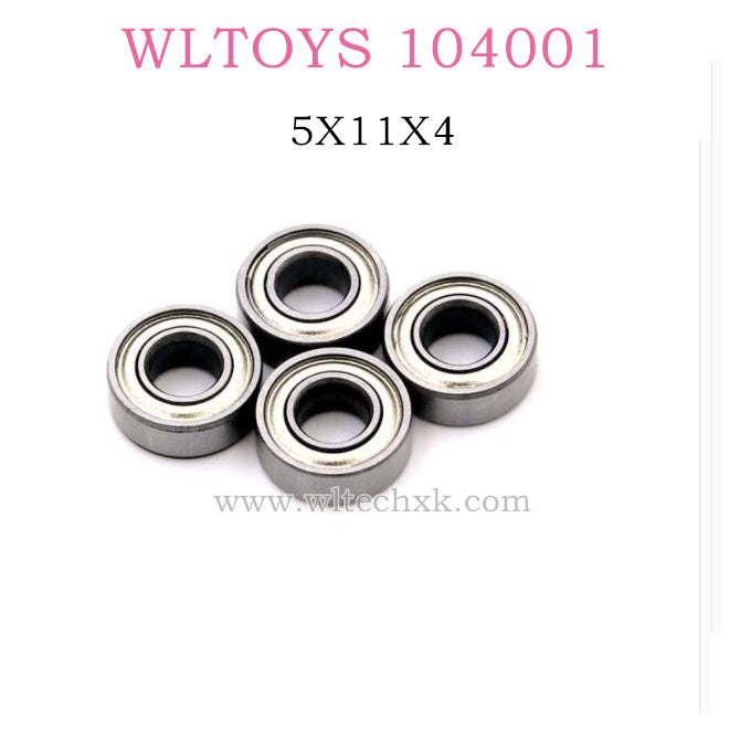 WLTOYS 104001 RC Car Original parts 0095 Rolling Bearing 5X11X4