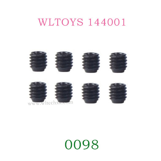 WLTOYS 144001 RC Car Original parts 0098 M3x3 Screws for Motor