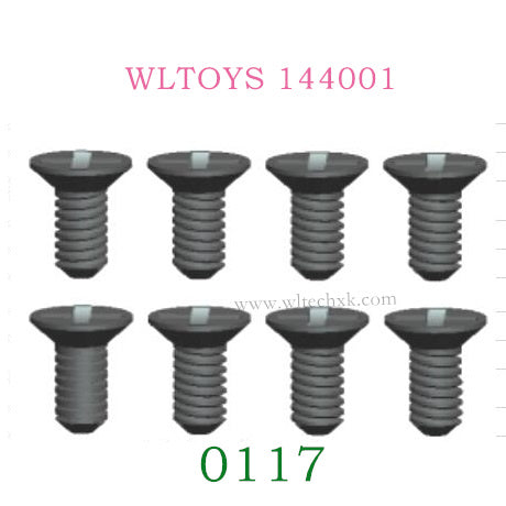 0117 Cross flat head screw M3X8