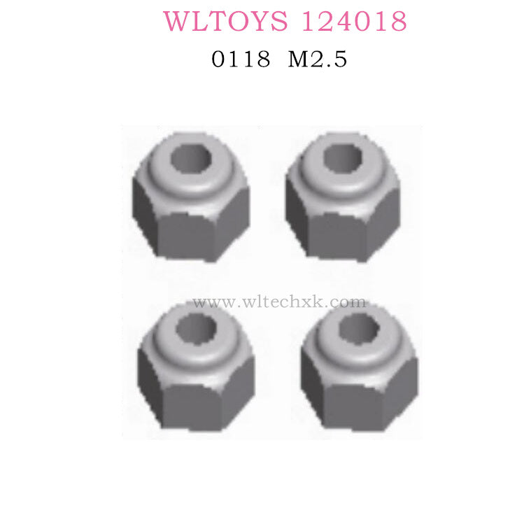 WLTOYS 124018 RC Car Original parts 0118 M2.5 Rock Nuts
