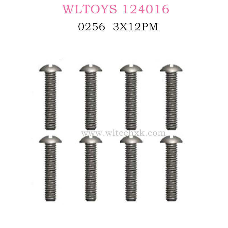 WLTOYS 124016 RC Car Part 0256 Screw 3X12PM