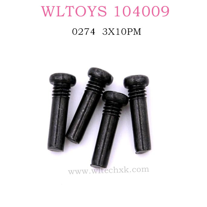 WLTOYS 104009 RC Car 3X10PM Upper half tooth cross head screw 0274 Original