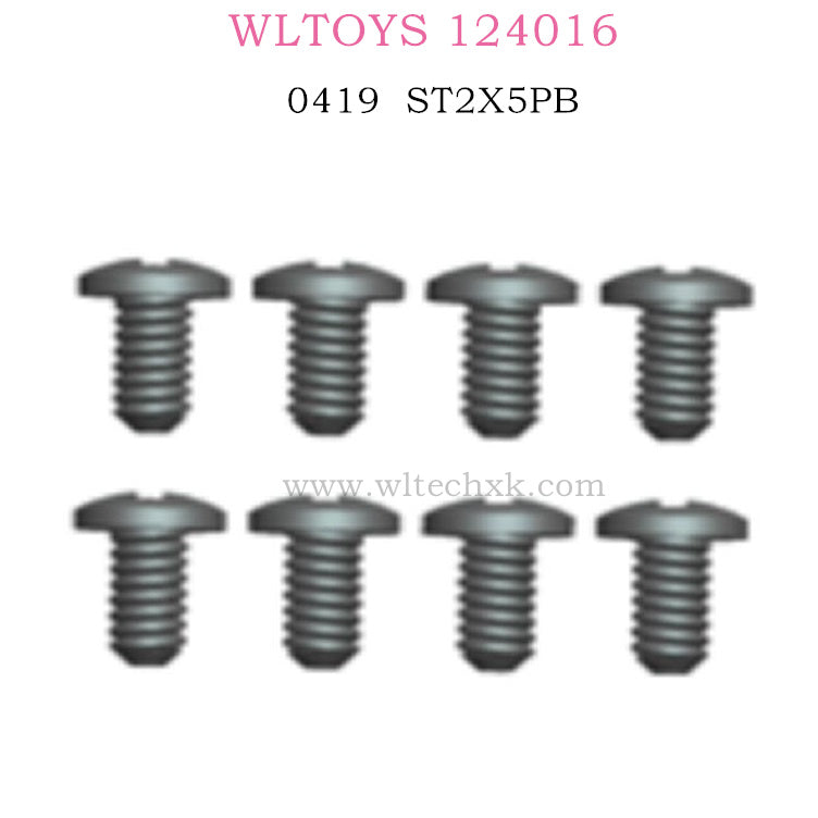 WLTOYS 124016 RC Car Part 0419 Screws ST2X5PB