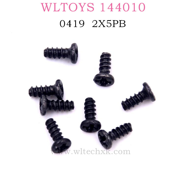 WLTOYS 144010 RC Car Original Parts 0419 Screw ST-2X5PB
