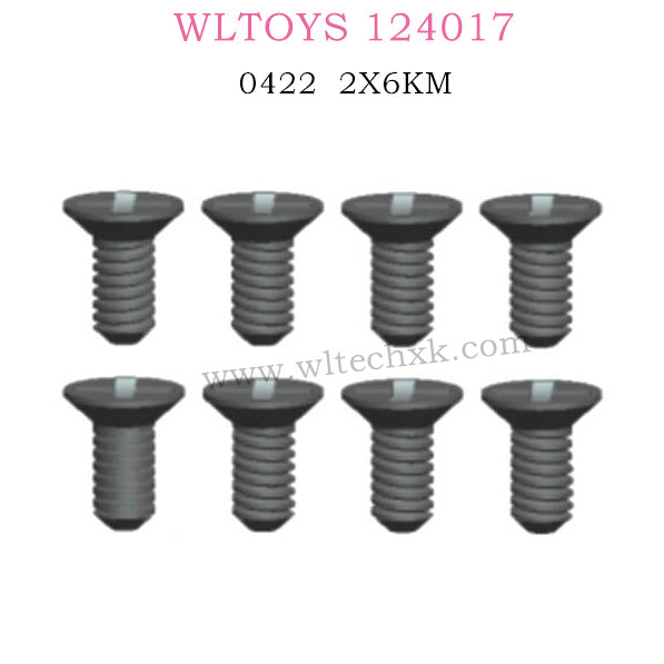 WLTOYS 124017 RC Car Parts 0422 Screws 2X6KM