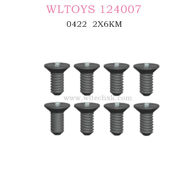 WLTOYS 124007 RC Car Original parts 0422 Screws 2X6KM