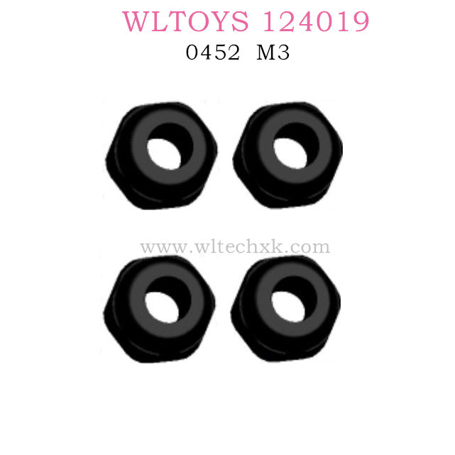 WLTOYS 124019 RC Car 0452 M3 Flange nut