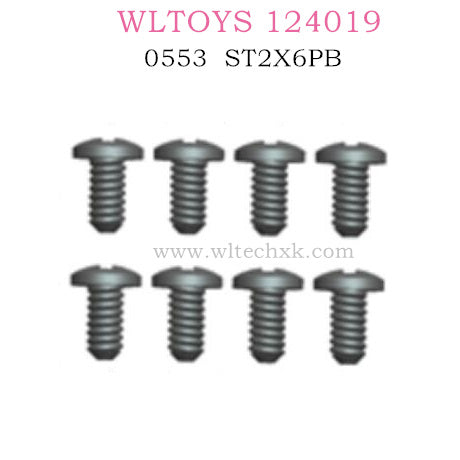 WLTOYS 124019 RC Car 0553 ST2X6PB Screws