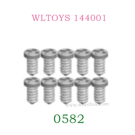 0582 Round head flat tail screw 2X7PB