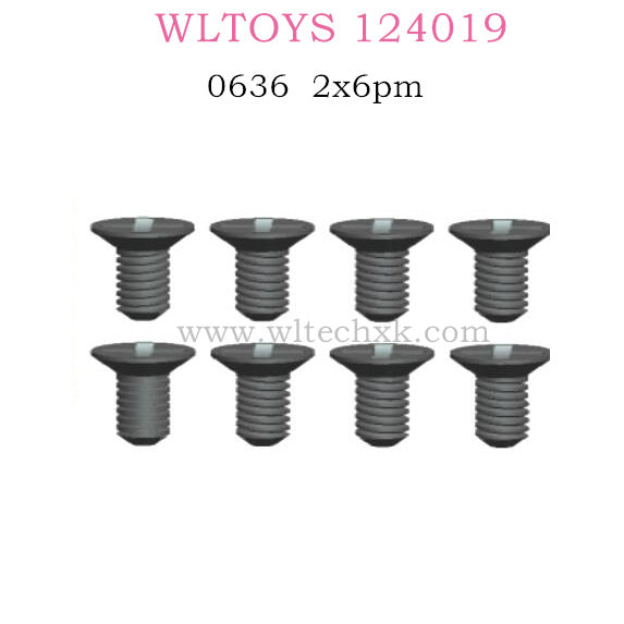 WLTOYS 124019 RC Car 0636 2x6pm Screws