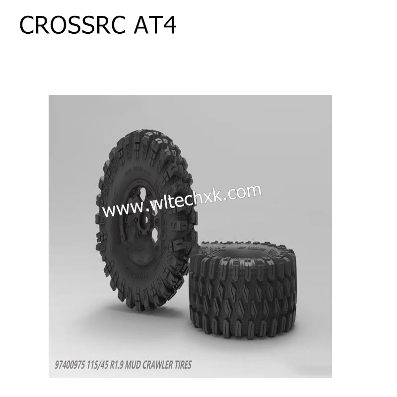 CROSSRC AT4 Parts 1.9 inch Climbing Car Tire Nylon Clamp Tire Wheel 97400975-2