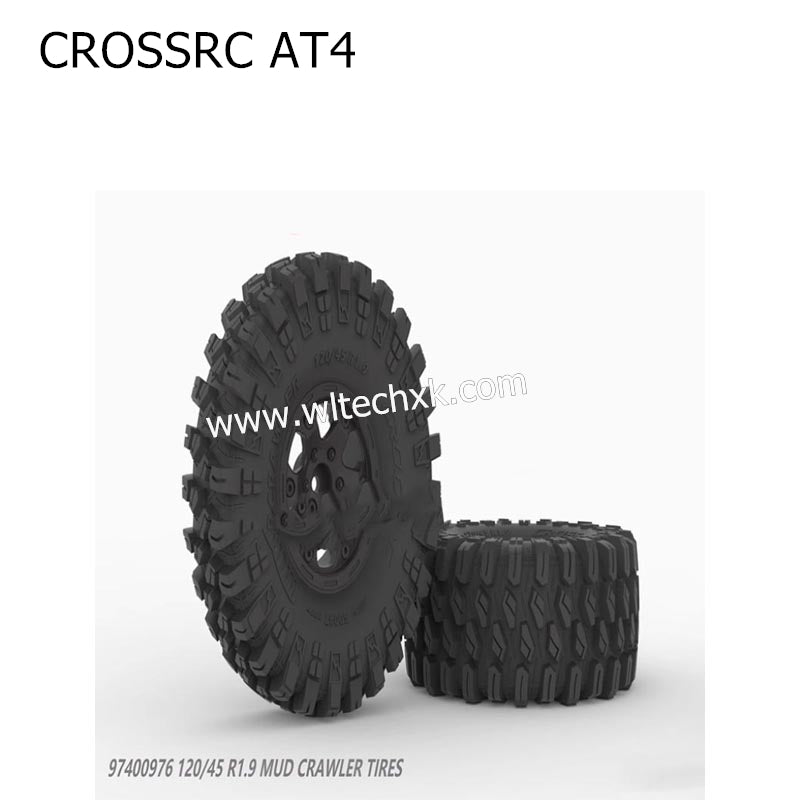CROSSRC AT4 Parts 1.9 inch Climbing Car Tire Nylon Clamp Tire Wheel 97400975-3