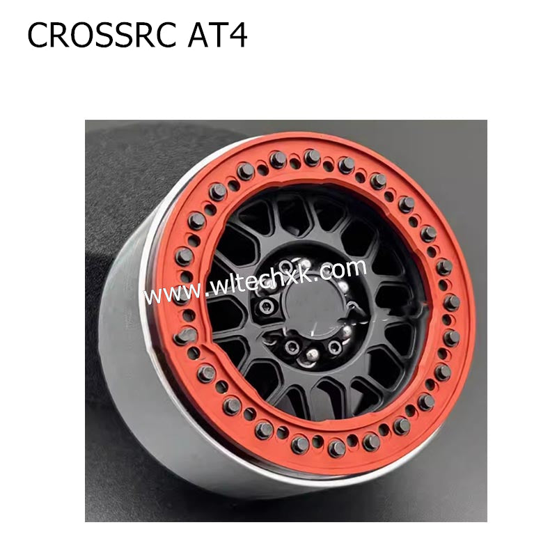 CROSSRC AT4 Parts 1.9 inch KMC Metal Wheel Hub SCX10 RED