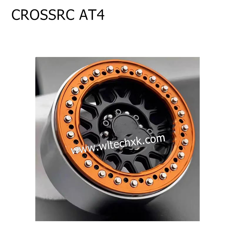 CROSSRC AT4 Parts 1.9 inch KMC Metal Wheel Hub SCX10 ORANGE
