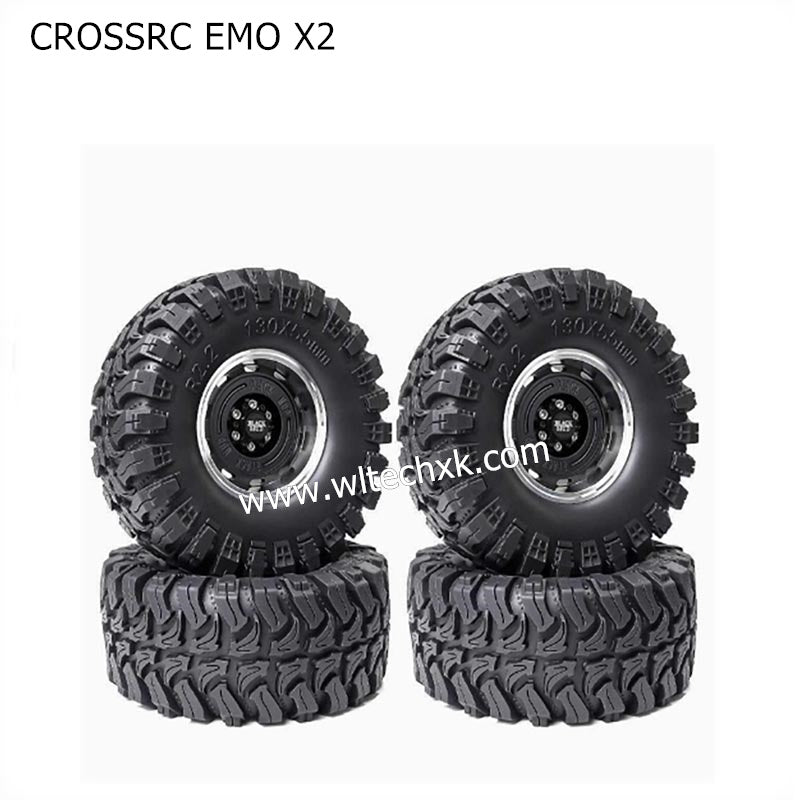 CROSSRC EMO X2 Parts 2.2 inch Black Mud Wheel Boots Tire-2