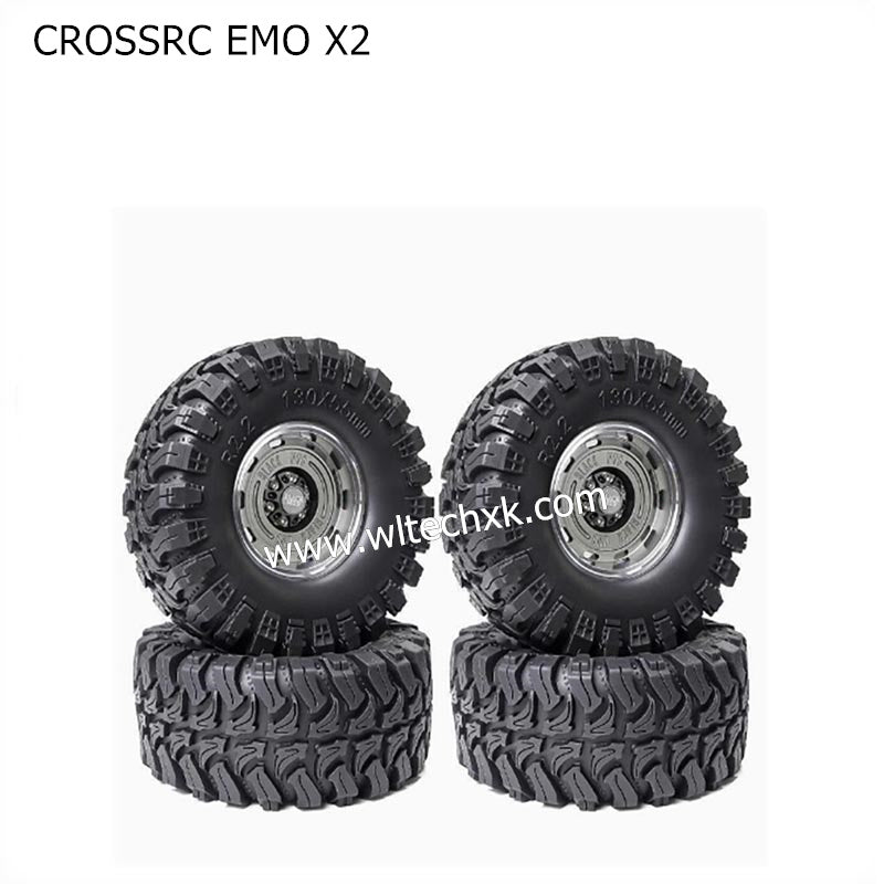 CROSSRC EMO X2 Parts 2.2 inch Black Mud Wheel Boots Tire-3