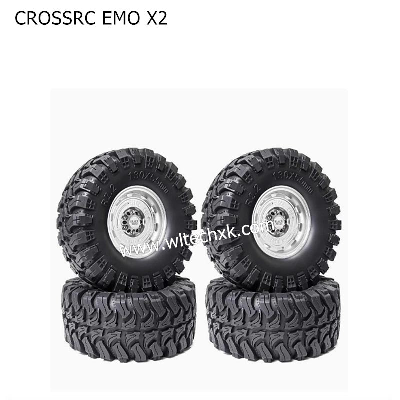 CROSSRC EMO X2 Parts 2.2 inch Black Mud Wheel Boots Tire-4