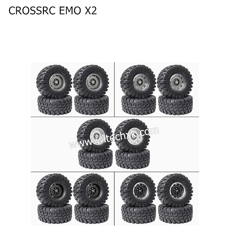CROSSRC EMO X2 Parts 2.2 inch Black Mud Wheel Boots Tire-5