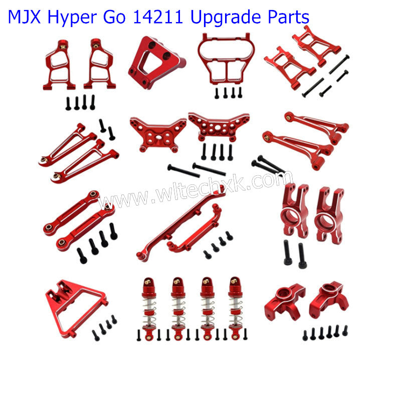 MJX Hyper Go 14211 Upgrade Parts Consumable Parts Metal Upgrade Kit RED