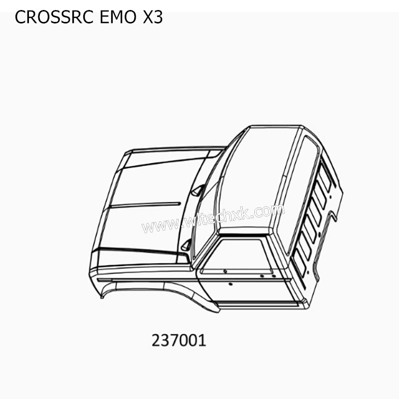 CROSSRC EMO X3 Parts Transparent Car Shell Accessories Package CS-97401232-1