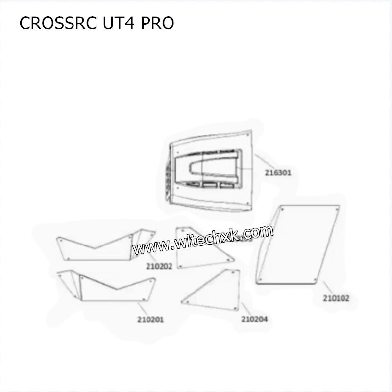 CROSSRC UT4 PRO Parts Spray Paint Body Kit CS-97401323