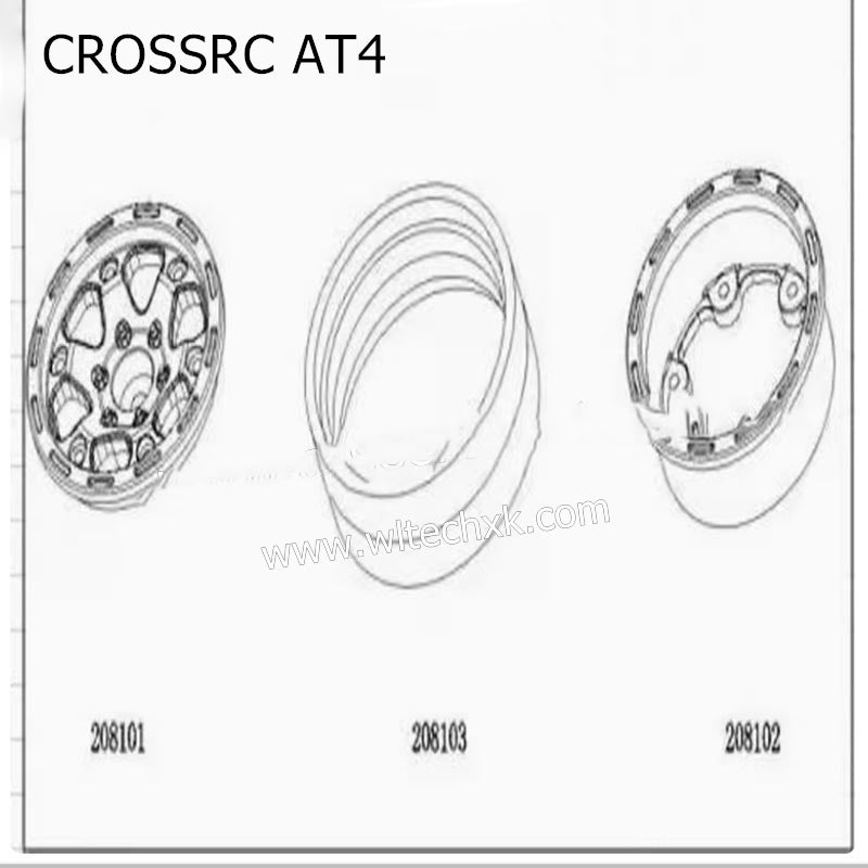 CROSSRC AT4 Parts Plastic Clamp Wheel a Pair CS-97400934