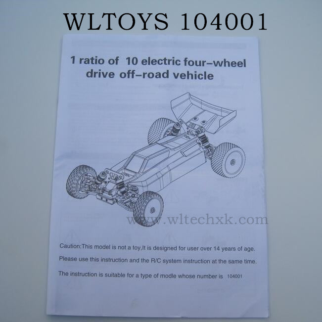  Range カタログ WLTOYS 104001 parts Car Manual – WLTech XK