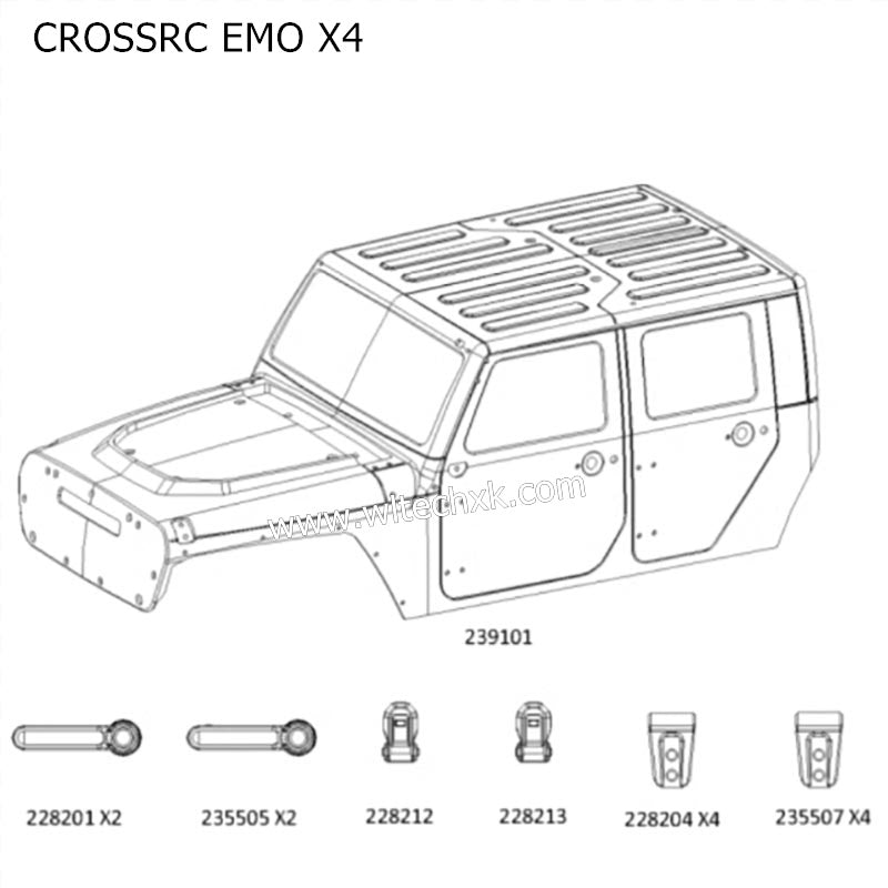 CROSSRC EMO X4 Parts Front Car Body and Decorative Parts CS-97401278