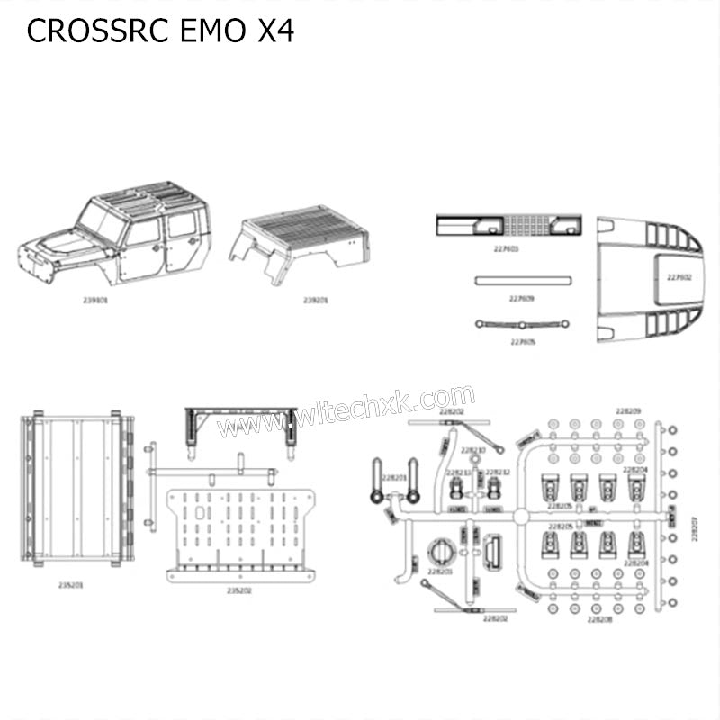 CROSSRC EMO X4 Parts Body Assembly CS-97401287-1