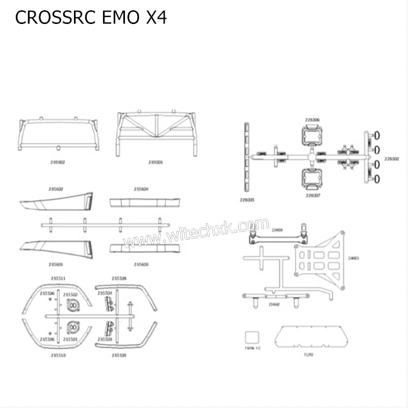 CROSSRC EMO X4 Parts Body Assembly CS-97401287-2