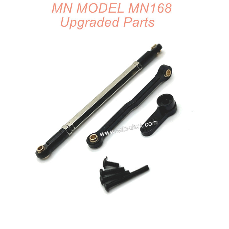 12-MN-Model-MN168-Upgrade-Metal-Steering-Rod-Servo-Arm-Black(1)