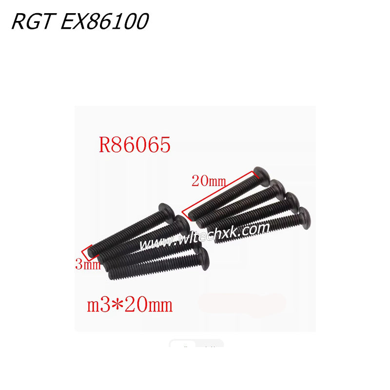 RGT EX86100 RC CAR Parts 3x20 Pan Head Screws 8pcs