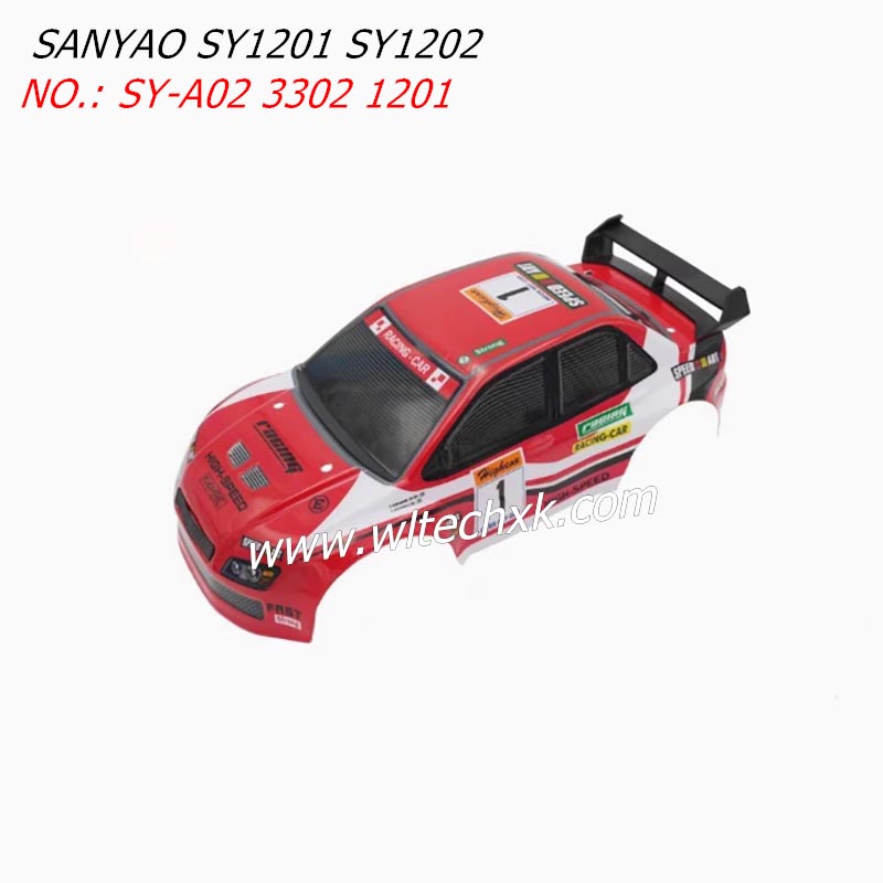 SANYAO SY1201 SY1202 Parts Car Body Assembly Red SY-A02 3302 1201