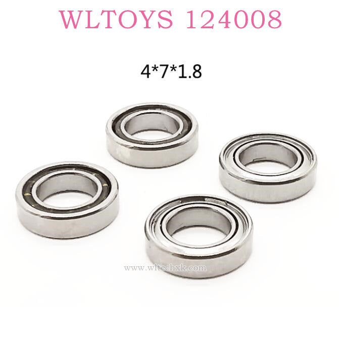 Original part of WLTOYS 124008 1/12 RC Car 1296 Rolling Bear 4X7X1.8