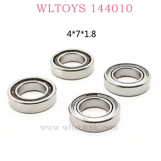 Original WLTOYS 144010 RC Car Parts 1296 Rolling Bear 4X7X1.8