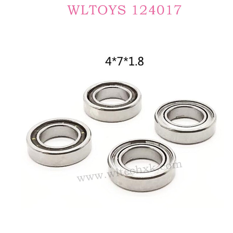 WLTOYS 124017 RC Car Original Parts 1296 Rolling Bear 4X7X1.8