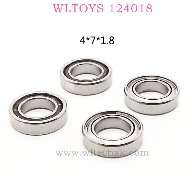 WLTOYS 124018 RC Car Original parts 1296 Rolling Bear 4X7X1.8