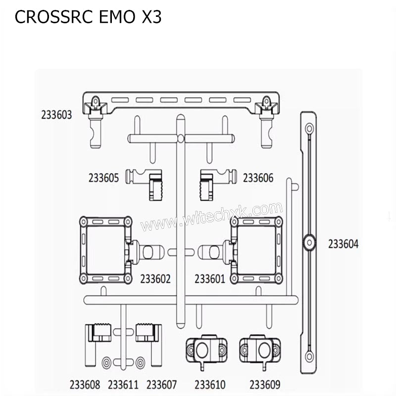 CROSSRC EMO X3 Parts Body Fixing Bracket CS-952336