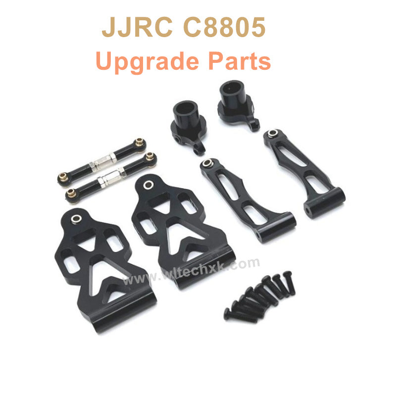 13-JJRC C8805 Upgrade Parts Front Steering Cup+Steering Rod+Front Swimg Arm Kit Black