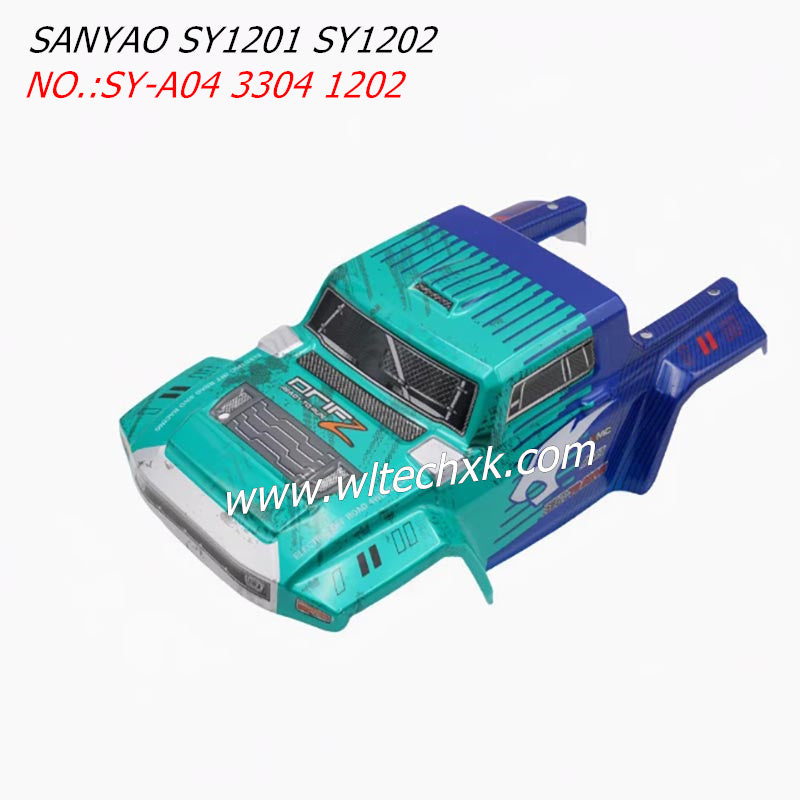 SANYAO SY1201 SY1202 Parts Car Body Assembly Green SY-A04 3304 1202