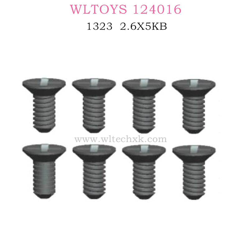 WLTOYS 124016 RC Car Part 1323 Cross countersunk head tapping screw 2.6X5KB D4.5