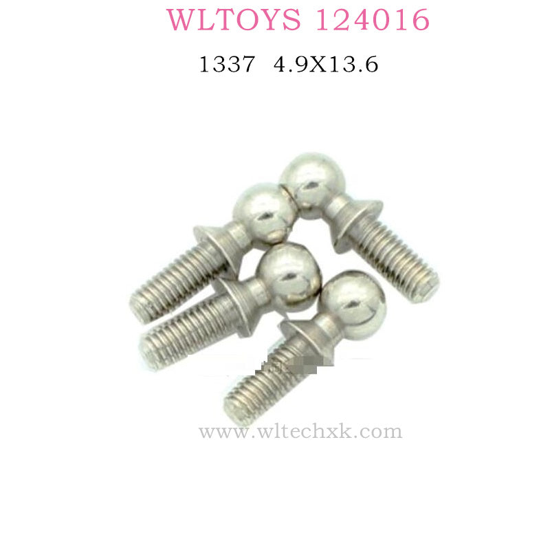 WLTOYS 124016 RC Car Part 1337 Ball head screw 4.9X13.6