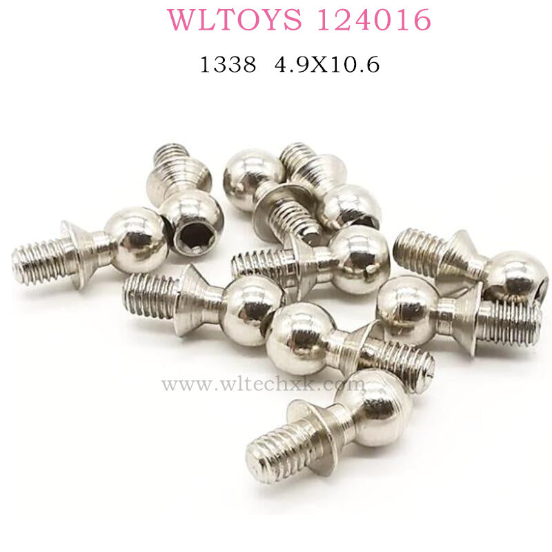 WLTOYS 124016 RC Car Part 1338 Ball head screw 4.9X10.6