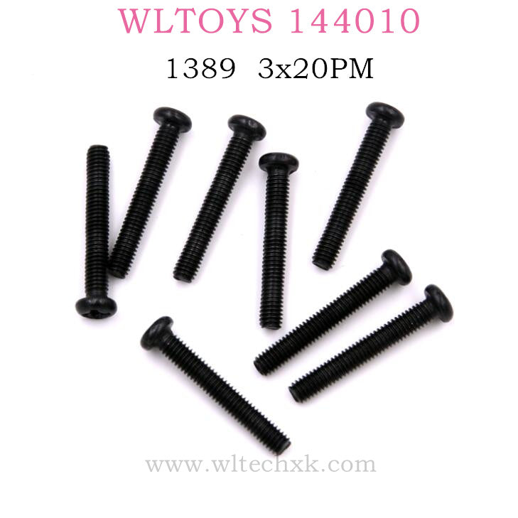 WLTOYS 144010 RC Car Original Parts 1389 Screw 3x20PM D5
