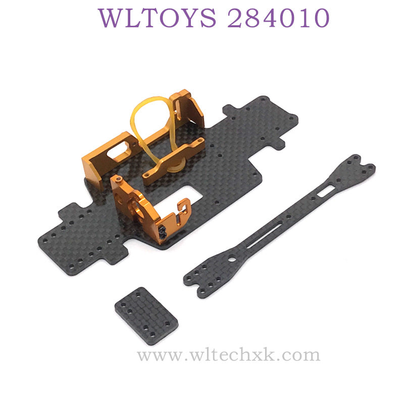 Upgrade parts of WLTOYS 284010 RC Car Carbon fiber base plate kit gold