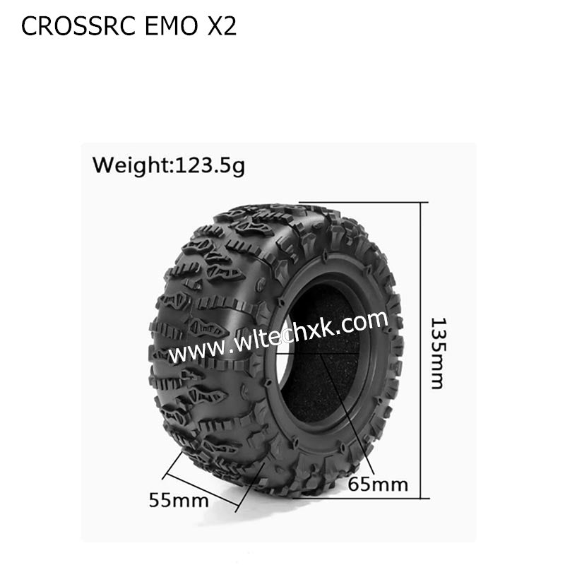 CROSSRC EMO X2 Parts 2.6 Inch Climbing Car Tire Skin-2