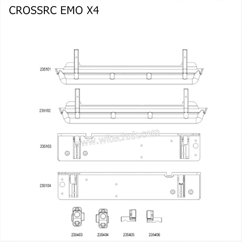 CROSSRC EMO X4 Parts Side Pedal CS-97401277