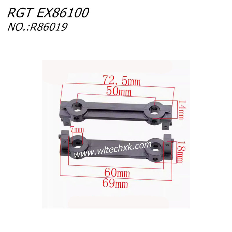 RGT EX86100 RC CAR Parts Front And Rear Crossbeams 2pieces R86019
