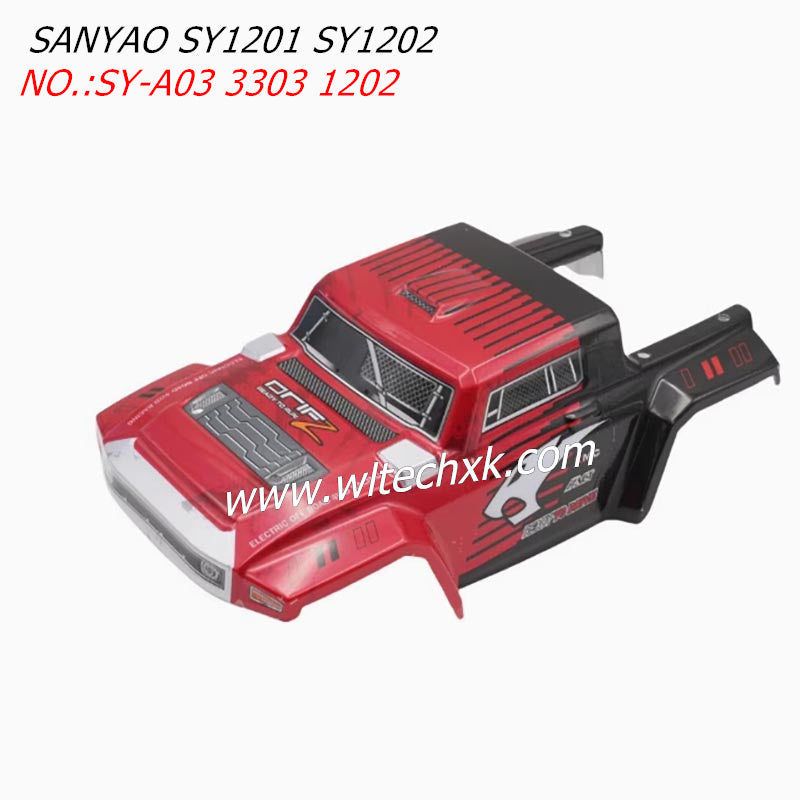SANYAO SY1201 SY1202 Parts Car Body Assembly Red SY A03 -1202